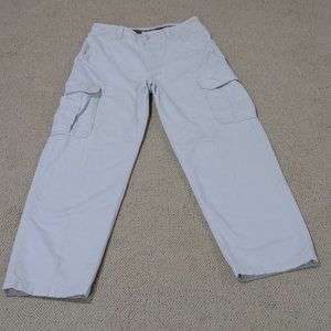 Men's GAP Loose-Fit White Chino Cargo Pants Size 34 w x 32 l